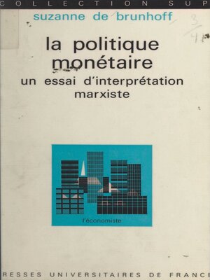 cover image of La politique monétaire
